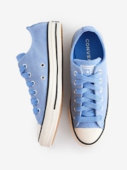 Converse Light Blue Chuck Taylor All Star Suede Ox Trainers - Image 9 of 9