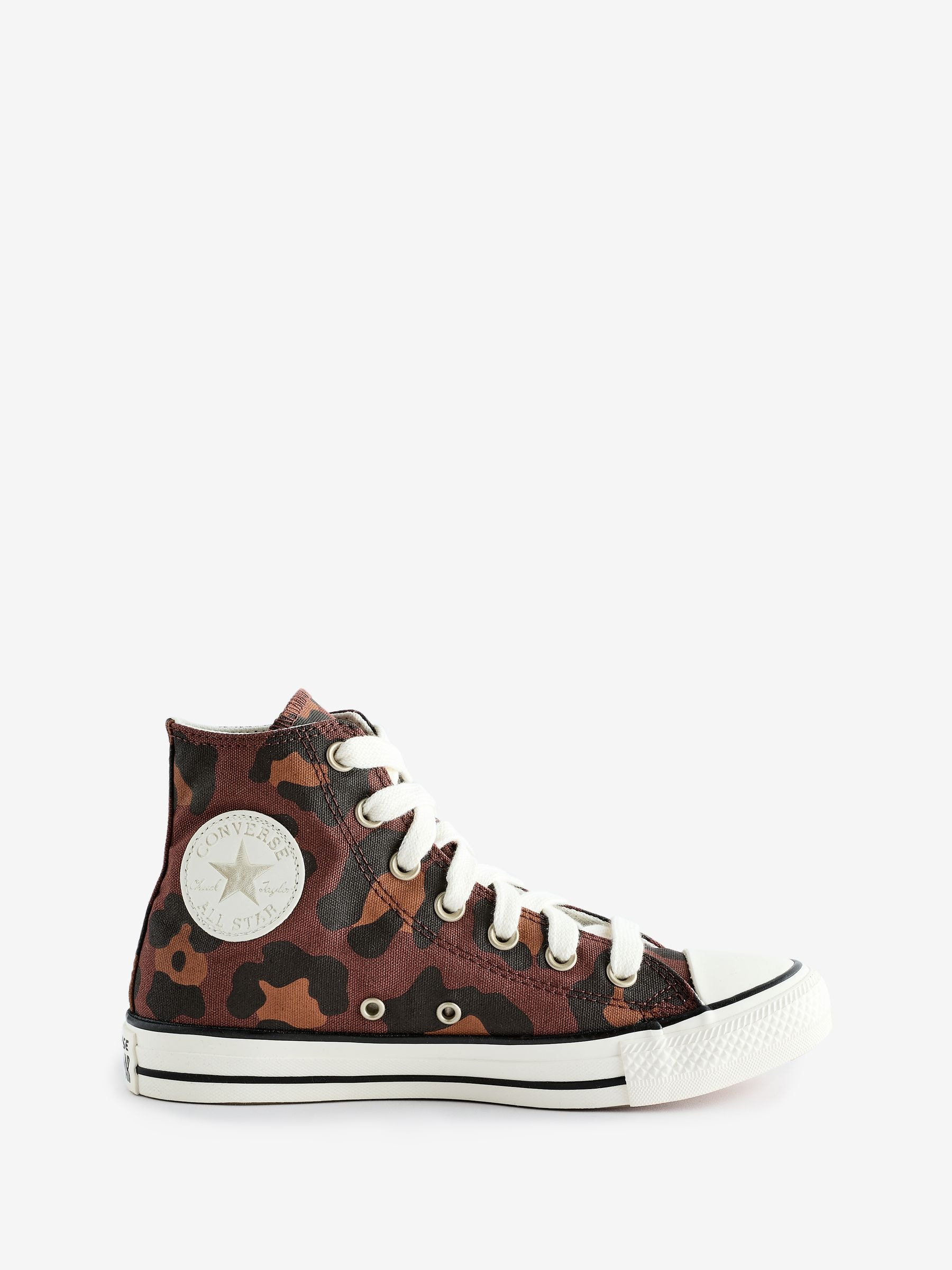 Buy Converse Brown Chuck Taylor All Star High Top Leopard Animal Print Trainers from Next Luxembourg