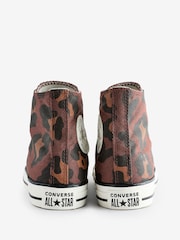 Converse Brown Chuck Taylor All Star High Top Leopard Animal Print Trainers - Image 4 of 9