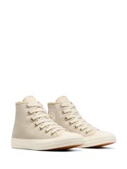 Converse Beige Chuck Taylor All Star High Top Trainers - Image 10 of 12