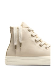 Converse Beige Chuck Taylor All Star High Top Trainers - Image 3 of 12