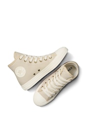 Converse Beige Chuck Taylor All Star High Top Trainers - Image 9 of 12