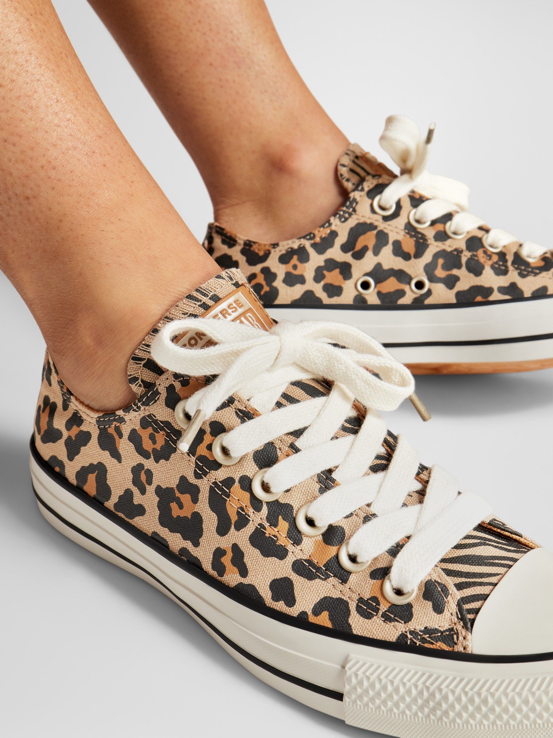 Buy Converse Black Chuck Taylor All Star Ox Leopard Animal Print Low Top Trainers from Next USA