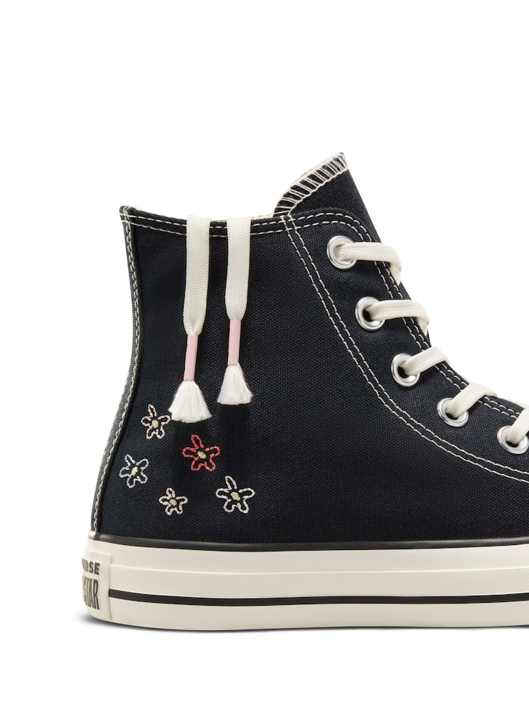 Converse Pink/Black Chuck Taylor All Star High Top Trainers - Image 11 of 11