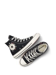 Converse Pink/Black Chuck Taylor All Star High Top Trainers - Image 7 of 11