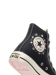 Converse Pink/Black Chuck Taylor All Star High Top Trainers - Image 10 of 11