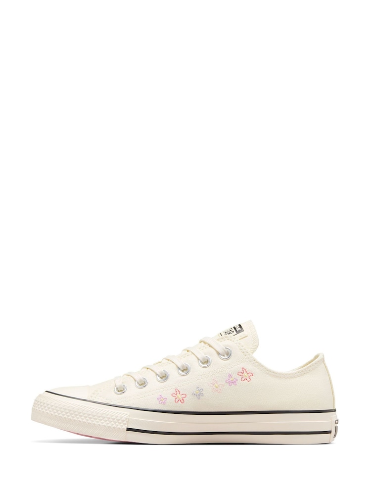 Converse Cream Chuck Taylor All Star Ox Trainers - Image 2 of 10