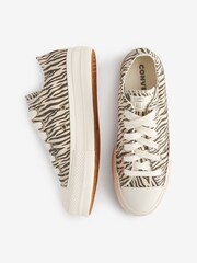 أحذية رياضية منخفضة طبعة جلد الفهد موديل Chuck Taylor All Star Lift Ox من Converse - صورة 16 من 16