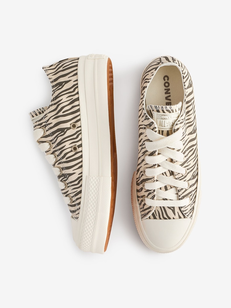 أحذية رياضية منخفضة طبعة جلد الفهد موديل Chuck Taylor All Star Lift Ox من Converse - صورة 16 من 16