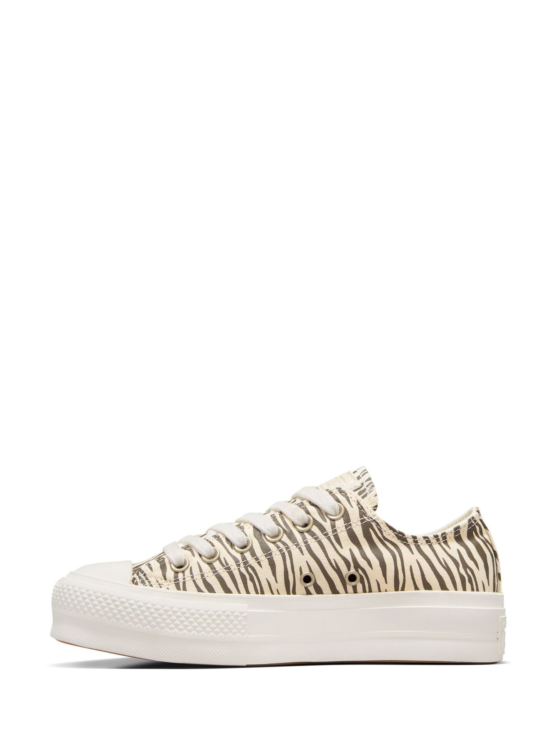 Buy Converse Brown Chuck Taylor All Star Lift Ox Leopard Animal Print Low Top Trainers from Next USA