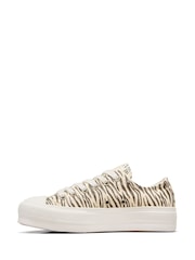 أحذية رياضية منخفضة طبعة جلد الفهد موديل Chuck Taylor All Star Lift Ox من Converse - صورة 6 من 16