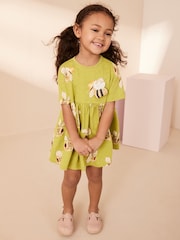 Green 100% Cotton Short Sleeve Jersey Dress (3mths-6yrs) - Image 2 of 5