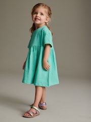 Light Teal Short Sleeve Jersey Dress (3mths-7yrs) - Image 1 of 7
