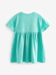 Light Teal Short Sleeve Jersey Dress (3mths-7yrs) - Image 5 of 7