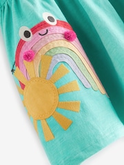 Light Teal Short Sleeve Jersey Dress (3mths-7yrs) - Image 6 of 7