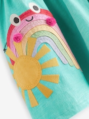 Light Teal Short Sleeve Jersey Dress (3mths-7yrs) - Image 7 of 7