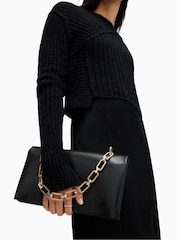 AllSaints Black Akira Clutch Bag - Image 1 of 8