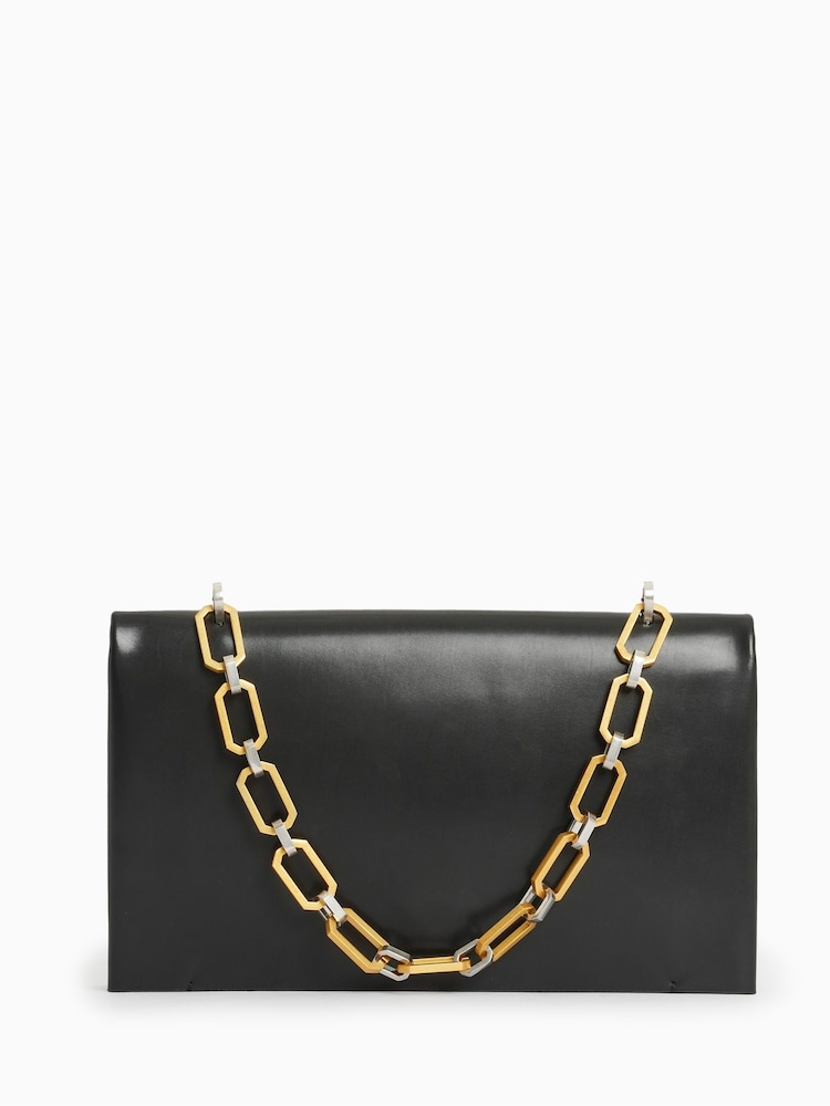 AllSaints Black Akira Clutch Bag - Image 2 of 8