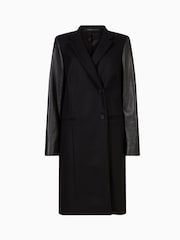 AllSaints Black Sidney Lea Coat - Image 7 of 7