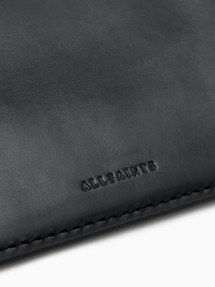 AllSaints Black Remy Wallet - Image 6 of 6