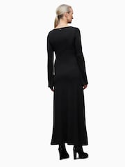 AllSaints Black Carolina Dress - Image 6 of 7