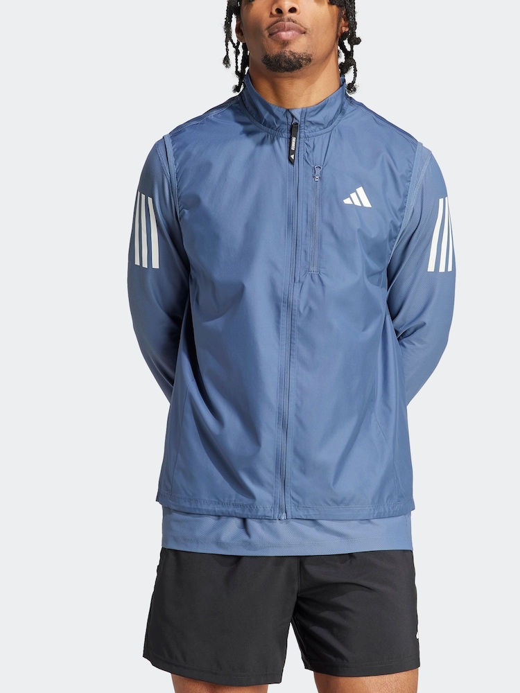 adidas Dark Blue Own The Run Vest - Image 2 of 8