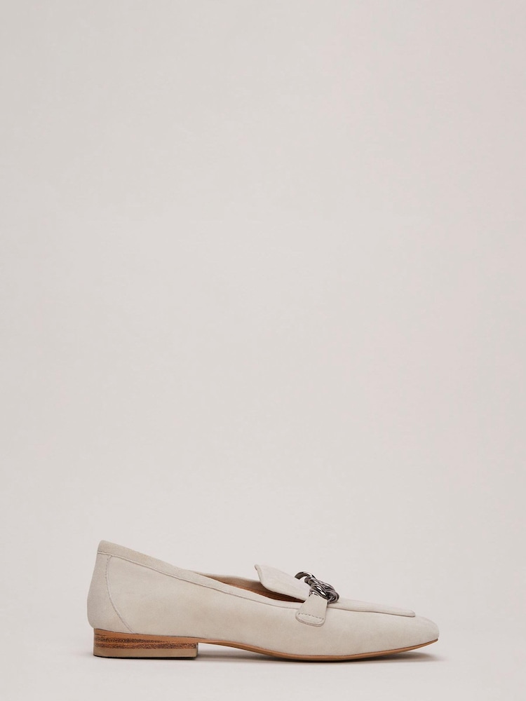 Phase Eight Grey Chain Detail Loafers - Image 1 of 7 Phase Eight Grey Chain Detail Loafers - Image 1 of 7