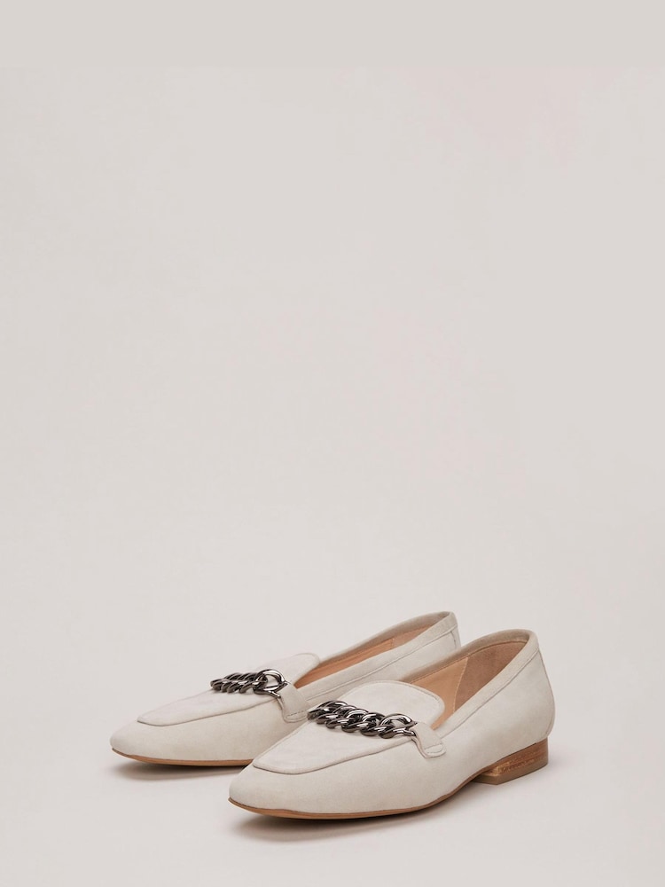 Phase Eight Grey Chain Detail Loafers - Image 2 of 7 Phase Eight Grey Chain Detail Loafers - Image 2 of 7