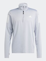 adidas Grey Own the Run Half-Zip Track Top - Image 6 of 9