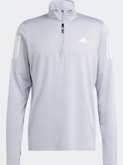 adidas Grey Own the Run Half-Zip Track Top - Image 8 of 9