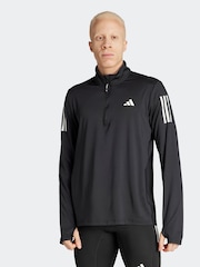 Zwart - adidas Own the Run Quarter Zip Jacket - Image 1 of 8