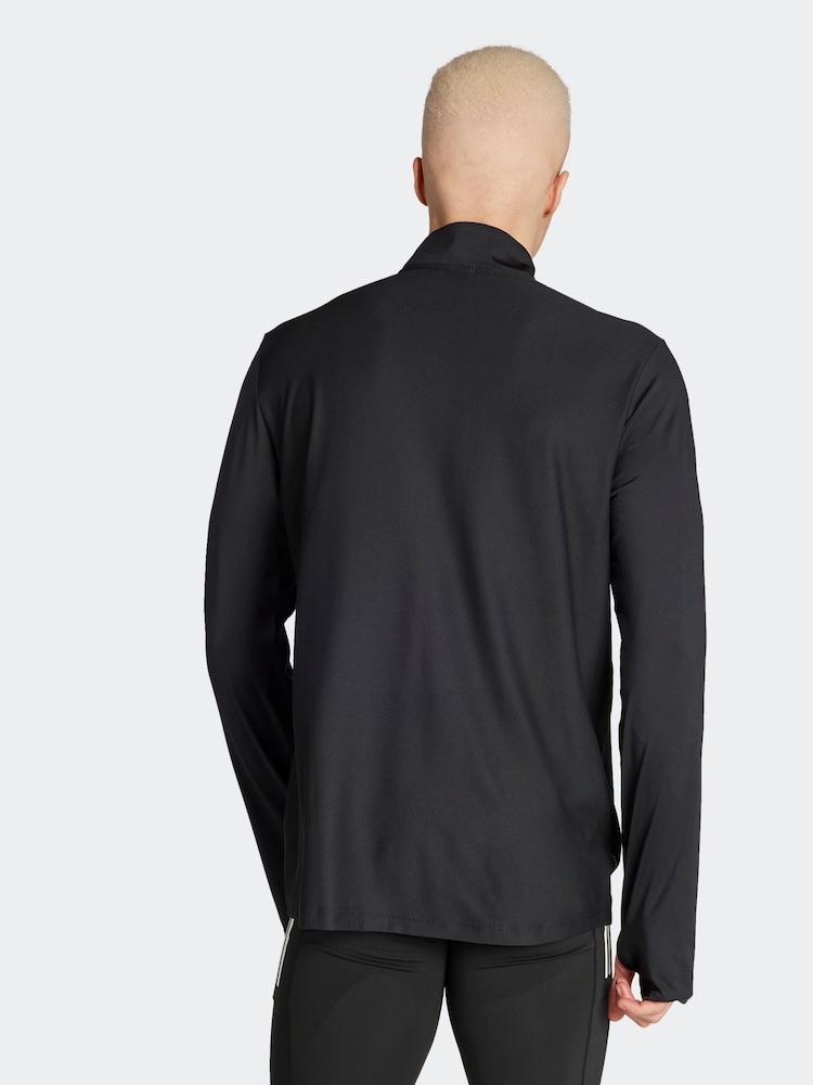 Zwart - adidas Own the Run Quarter Zip Jacket - Image 2 of 8