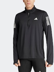 Zwart - adidas Own the Run Quarter Zip Jacket - Image 3 of 8