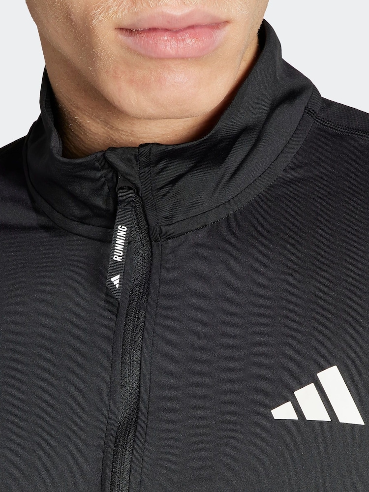 adidas Black Own the Run Quarter Zip Jacket - Image 5 of 8