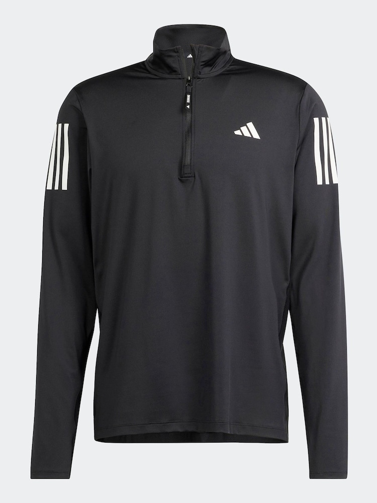 Zwart - adidas Own the Run Quarter Zip Jacket - Image 8 of 8
