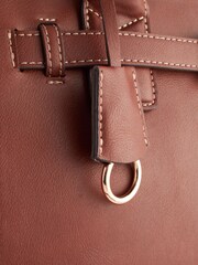 Tan Brown Belted Workwear Tote Bag - Image 10 of 10