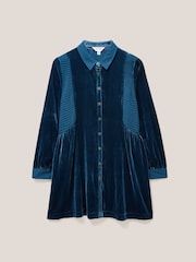 White Stuff Blue Farley Velvet Tunic - Image 5 of 7