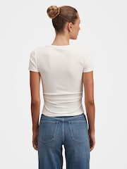 Forever New White Kelly Tuck Detail Baby T-Shirt - Image 2 of 5