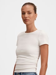 Forever New White Kelly Tuck Detail Baby T-Shirt - Image 3 of 5