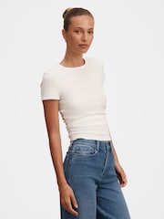 Forever New White Kelly Tuck Detail Baby T-Shirt - Image 4 of 5