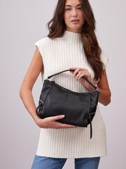 Black Casual Side Zip Cross-Body Bag - Image 1 of 9