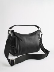 Black Casual Side Zip Cross-Body Bag - Image 5 of 9