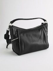 Black Casual Side Zip Cross-Body Bag - Image 6 of 9
