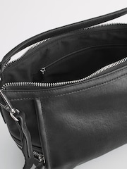 Black Casual Side Zip Cross-Body Bag - Image 7 of 9