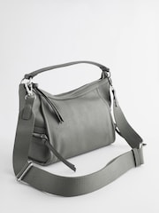 Grey Casual Side Zip Cross-Body Bag - Image 1 of 5