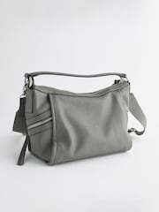 Grey Casual Side Zip Cross-Body Bag - Image 2 of 5