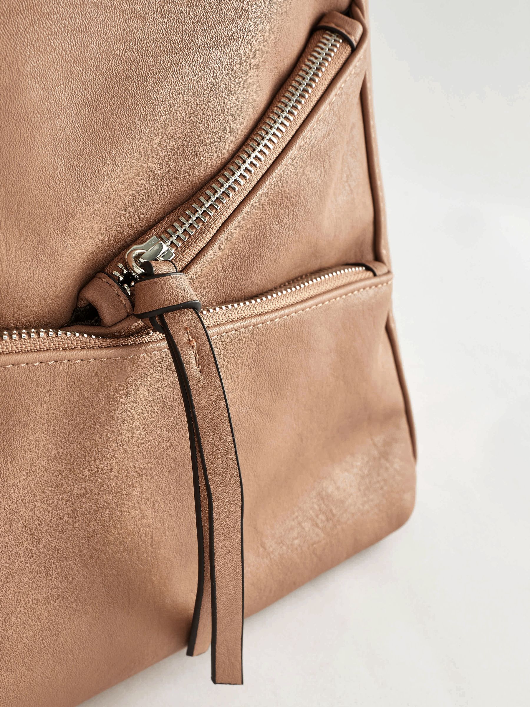 Buy Tan Brown Side Zip Backpack from Next Germany
