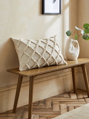Natural Chevron Bobble 40 x 59cm Cushion - Image 1 of 5