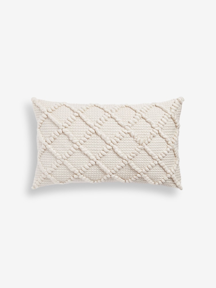 Natural Chevron Bobble 40 x 59cm Cushion - Image 2 of 5 Natural Chevron Bobble 40 x 59cm Cushion - Image 2 of 5