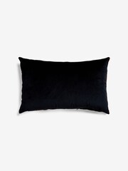 Monochrome 40 x 59cm Cut Velvet Jester Oblong Cushion - Image 3 of 5